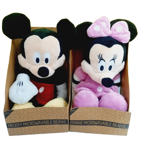 Minnie or Mickey Mouse Microwaveable Beanie Imported Soft toy