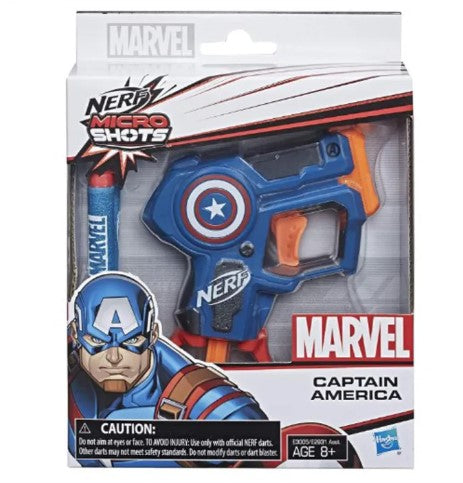 Nerf gun Original Imported Hasbro Microshots Marvel Captain America