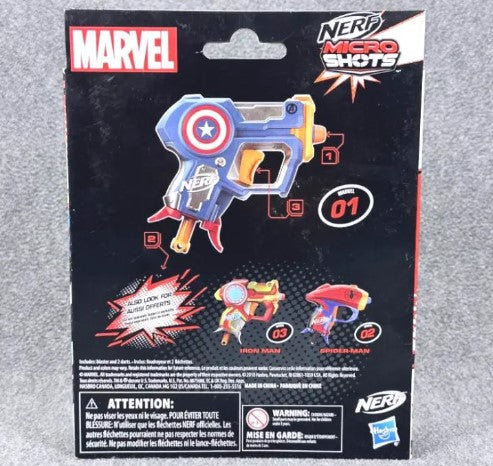 Nerf gun Original Imported Hasbro Microshots Marvel Captain America