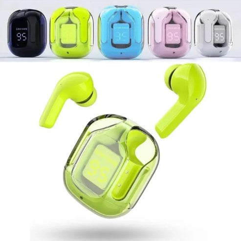 Air 31 Ear Buds with Crystal Transparent Case Type Charging Bluetooth 5.3 wireless | NEW MODEL